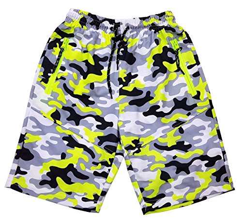 Fashion Boy Jungen Army Bermuda Tarn Shorts, Sweatshorts in Weiß, Gr. 152/158, Jn720.14 von Fashion Boy