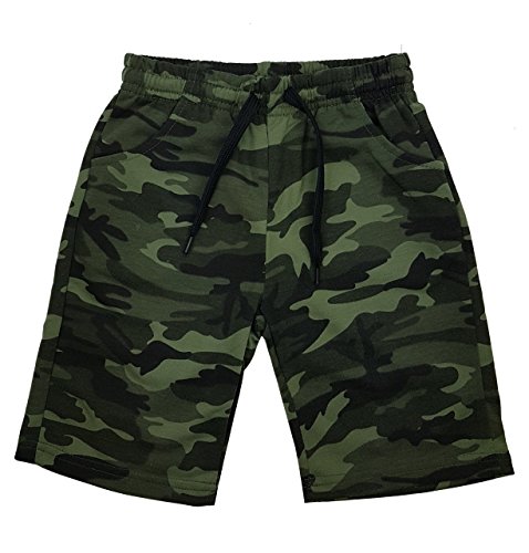 Fashion Boy Jungen Army Bermuda Tarn Shorts in Grün Camouflage, Gr. 128/134, Jn6120.10 von Fashion Boy
