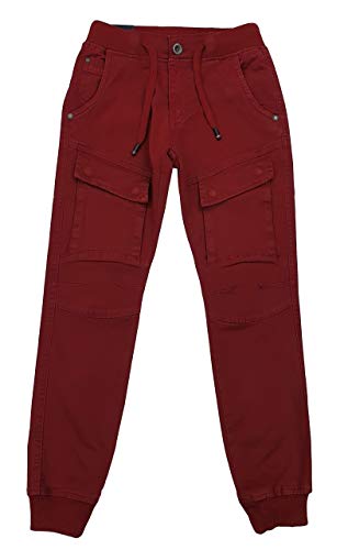 Fashion Boy Jungen Cargo Stretch Hose in dunkel Rot, Gr. 122, J5844.8 von Fashion Boy