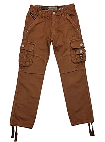 Fashion Boy Jungen Hose Cargo Cargohose in Rostbraun, Gr. 128/134, j6925.10 von Fashion Boy