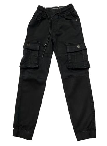 Fashion Boy Jungen Hose Cargo Cargohose in Schwarz, Gr. 110/116, J48.6 von Fashion Boy