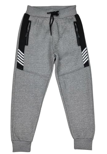 Fashion Boy Jungen Jogginghose Freizeithose warm gefüttert in Grau, Gr. 110/116, J3638.5/6 von Fashion Boy