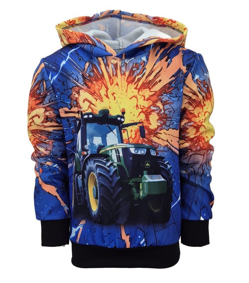 Fashion Boy Kapuzensweatshirt Sweatshirt Langarm-Shirt mit Trecker Druck JST1 von Fashion Boy