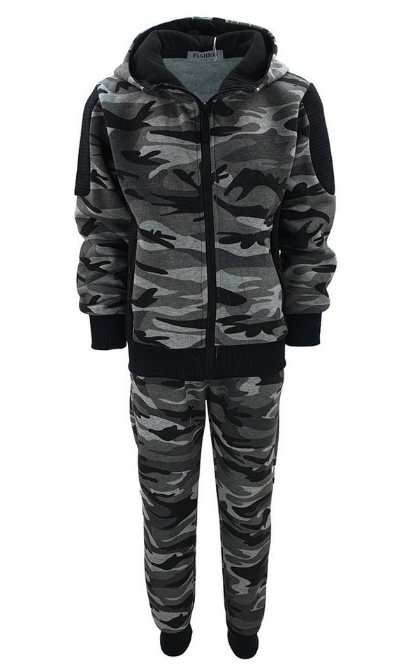 Fashion Boy Sweatanzug Army Sweatanzug Tarn Freizeitanzug camouflage JF77a, für Kinder von Fashion Boy