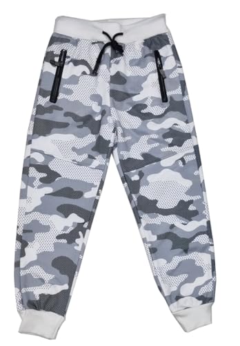 Fashion Boy Tarnhose Jogginghose Freizeithose Camouflage Army in Weiß Camouflage, Gr. 122/128, J3651.7/8 von Fashion Boy