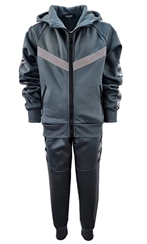 Fashion Boy Thermo Trainingsanzug Freizeitanzug Jogginganzug Jungen/Mädchen in Dunkelgrau, Gr. 122, JF306.8 von Fashion Boy