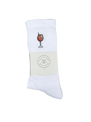 Fashion Drinks Crew Socks Damen & Herren aus Bio Baumwolle im Spritz Design (36-41) von Fashion Drinks