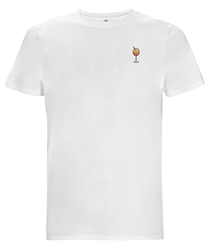Spritz | Besticktes Bio Baumwoll T-Shirt (White, 2XL) von Fashion Drinks