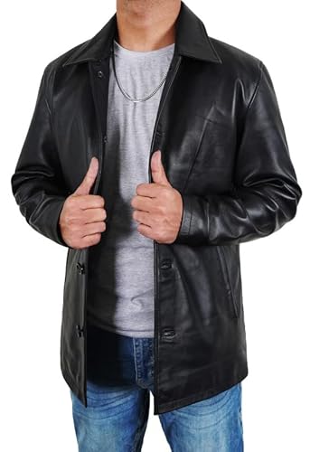 Fashion_First Dean Winchester Supernatural Jensen Ackles Vintage-Jacke aus Schafleder, klassisches schwarz, L von Fashion_First