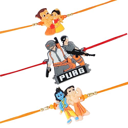Fashion Frill Rakhi For Brother Bhaiya Kids Set of 3 Cartoon Bheem Krishna Rakshabandhan Rakhi For Brother Men Bhaiya Kids Rakhi Combo von Fashion Frill