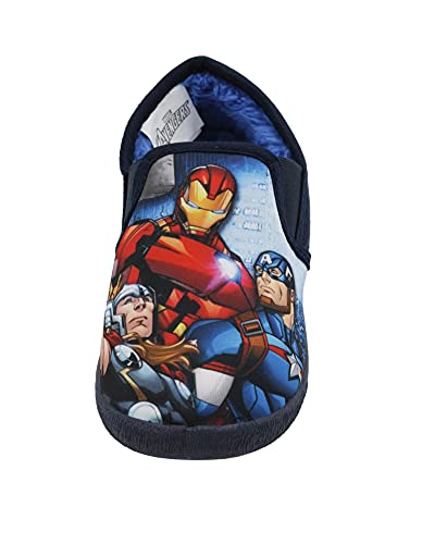 Fashion Junction Jungen Avengers Superhelden Hausschuhe, Kindergrößen, Schwarz, Blau, 1 Big Kid Fashion Junction Jungen Avengers Superhelden Hausschuhe, Kindergrößen, Schwarz, Blau, 1 Big Kid von Fashion Junction