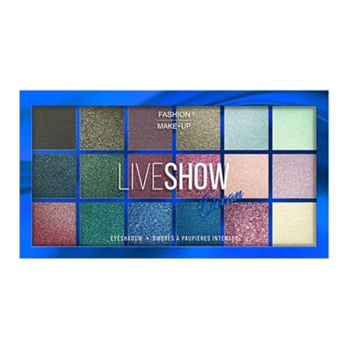 Fashion Make Up - Lidschatten-Palette Ocean (18 Farbtöne, Voller Deckkraft, Glänzend) von FASHION MAKE UP