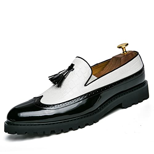 Fashion Modern WORLDLYDA Herren Loafer Mokassins Mode Quaste Schuhe Slip On Kleid Freizeitschuhe Fahren Loafer Party Schuhe （LA04,46） von Fashion Modern WORLDLYDA
