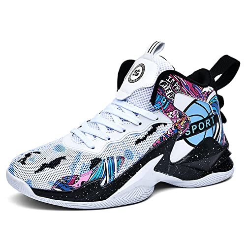 Fashion Modern WORLDLYDA Herren Mode High Top Basketball Schuhe Atmungsaktiv Casual Walk Athletic Basketball Sneakers für Damen und Herren (SNK09,42) von Fashion Modern WORLDLYDA