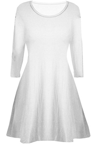 Mädchen Skater Plain Langarm Sommer Swing Kleid Alter 5-13 von Fashion Oasis