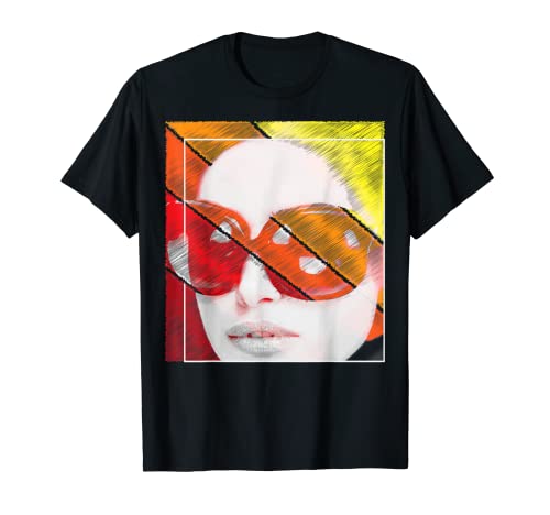 Frau Gesicht mit Sonnenbrille Damen Ästhetik Style Motive T-Shirt von Fashion Portrait Damen Teenager Sommer Grafik