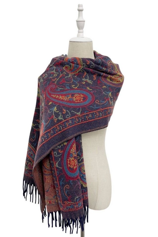 Fashion Scarf World Modeschal Eleganter Winter-Schal mit feinem Paisley-Gewebe und Fransenabschluss, Für Sie und Ihn – ein stilvolles Unisex-Accessoire für jeden Anlass von Fashion Scarf World