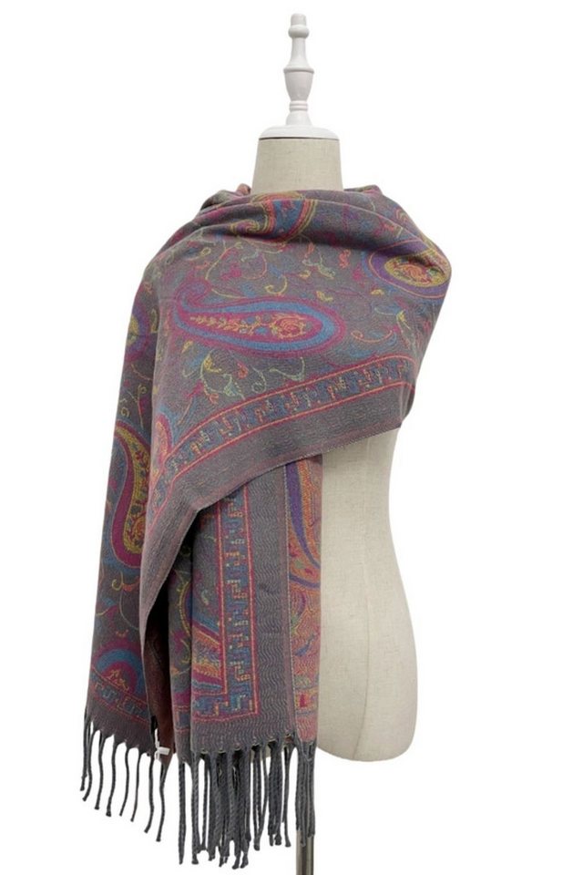 Fashion Scarf World Modeschal Eleganter Winter-Schal mit feinem Paisley-Gewebe und Fransenabschluss, Für Sie und Ihn – ein stilvolles Unisex-Accessoire für jeden Anlass von Fashion Scarf World