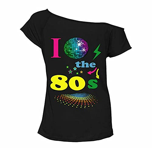 Fashion Sports Dude I Love 90s Kostüm-Top für Damen, Retro-Shirt für Pop-Stern-Partys, T-Shirt, 80er-Jahre-Party-Top, Globus, 80er Jahre, Schwarz, 42/44 DE Fashion Sports Dude I Love 90s Kostüm-Top für Damen, Retro-Shirt für Pop-Stern-Partys, T-Shirt, 80er-Jahre-Party-Top, Globus, 80er Jahre, Schwarz, 42/44 DE von Fashion Sports Dude