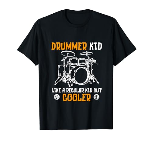 Drummer Kid Wie ein normales Kind, aber cooleres Schlagzeugspiel T-Shirt von Fashion Style Creative Gifts