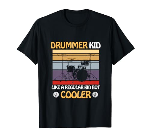 Drummer Kid Wie ein normales Kind, aber cooleres Schlagzeugspiel T-Shirt von Fashion Style Creative Gifts