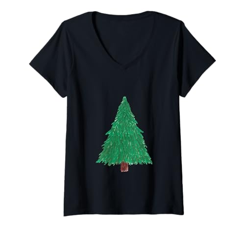 Damen Kiefernbaum Symbol Revolution Freiheit T-Shirt mit V-Ausschnitt Damen Kiefernbaum Symbol Revolution Freiheit T-Shirt mit V-Ausschnitt von Fashion Tees