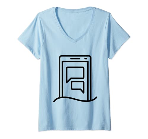 Damen Testnachricht Smartphone T-Shirt mit V-Ausschnitt Damen Testnachricht Smartphone T-Shirt mit V-Ausschnitt von Fashion Tees