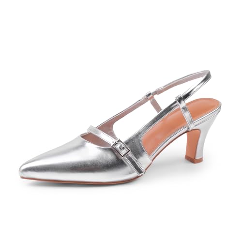 Fashion Thirsty - Damen Sandalen On Point, Lackleder (37 EU Weit) (Silber) von Fashion Thirsty