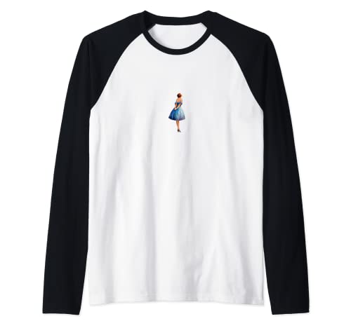 Frau in blauem Kleid Mode für Frauen Grafikdesign Pop Art Raglan Frau in blauem Kleid Mode für Frauen Grafikdesign Pop Art Raglan von Fashion Tops for Women Retro and Vintage Pop Art
