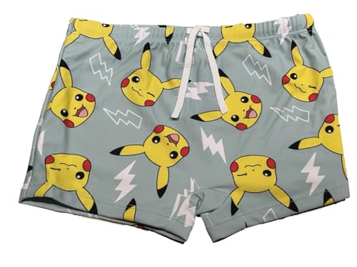 Fashion UK Pokemon Badehose Badeboxer Pika (DE/NL/SE/PL, Numerisch, 116, Regular, hellblau) von Fashion UK