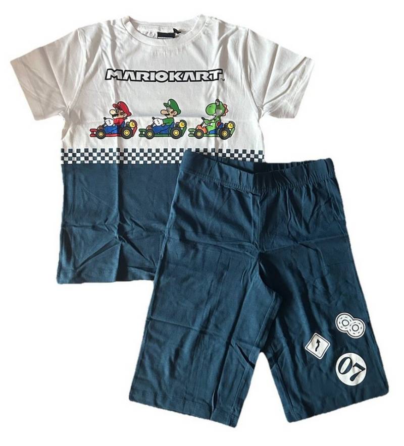 Fashion UK Schlafanzug Super Mario Kart Shorty kurzer Schlafanzug Pyjama Größe 122/128 von Fashion UK