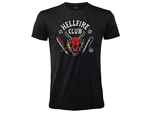 Fashion UK Stranger Things Hellfire Club Logo Schwarz Unisex, Schwarz , Small von Fashion UK