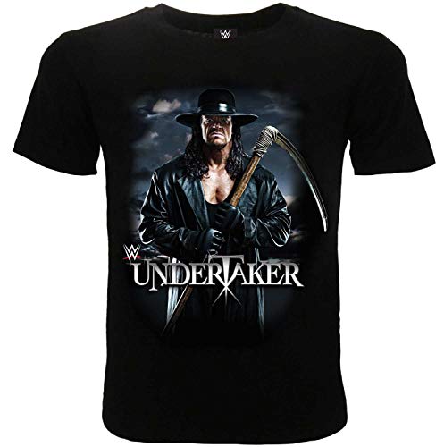Original WWE Wrestilng Wrestler T-Shirt für Kinder, Schwarz, Schwarz 12-13 Jahre von Fashion UK