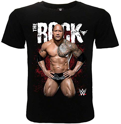 Original WWE Wrestilng Wrestler T-Shirt für Kinder, Schwarz, Schwarz 7-8 Jahre von Fashion UK