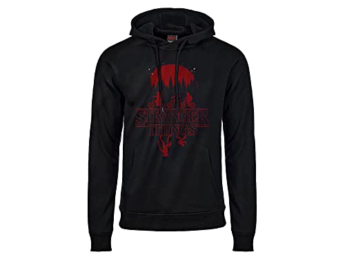 Sweatshirt Stranger Things Kopfüber Fahrrad Modell. Schwarz Kapuzenpullover Unisex Erwachsene Junge (XXL) von Fashion UK