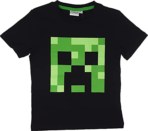 T-Shirt Jungen Kinder Creeper Design Baumwolle (DE/NL/SE/PL, Numerisch, 116, Regular, Schwarz) von Fashion UK