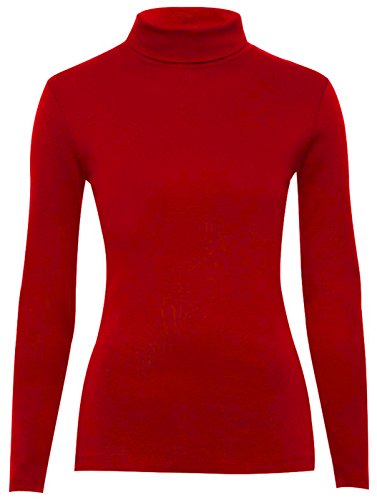 Fashion Valley Damen Rollkragenpullover, langärmlig, Gr. XL / XXL / 48-50, Rot von Fashion Valley