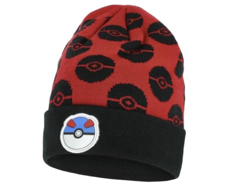 Fashion UK Pokemon Wintermütze Bommelmütze Mütze Pikachu (DE/NL/SE/PL, Numerisch, 56, rot) von Fashion UK