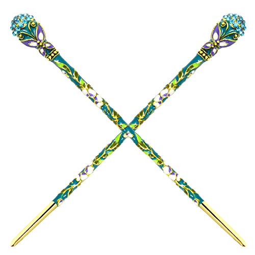 Fashion & Lifestyle 2 Count Hair Decor Chinese Traditional Style Hair Sticks Shawl Pins Picks Pics Forks for Women Girls Hair Updo Making Accessory 6 with Butterfly, Blue Green by Fashion & Lifestyle Fashion & Lifestyle 2 Count Hair Decor Chinese Traditional Style Hair Sticks Shawl Pins Picks Pics Forks for Women Girls Hair Updo Making Accessory 6 with Butterfly, Blue Green by Fashion & Lifestyle von Fashion & Lifestyle