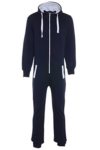 Fashion Kinder Jungen Mädchen Unisex Plain Strampler mit Kapuze In einem Jumpsuit Größen 7-14 Jahre Black & grau von Fashion Oasis