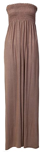 Fashion Oasis Damen Kleid, Einfarbig Gr. M/L, Mokkafarben von Fashion