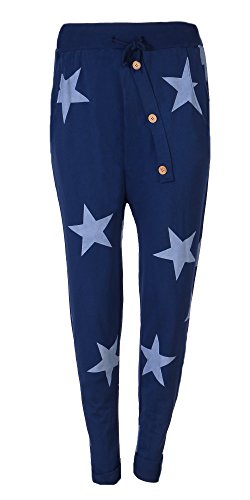 FASHION YOU WANT Damen Pumphose Haremshose Sommerhose Ali Baba Boyfriend Hose (38/40, dunkelblau) von FASHION YOU WANT