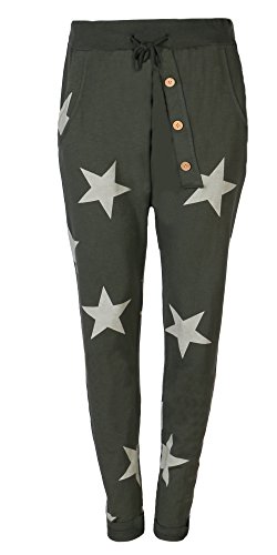 FASHION YOU WANT Damen Pumphose Haremshose Sommerhose Ali Baba Boyfriend Hose (46/48, kharki) von FASHION YOU WANT