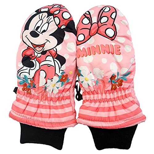 Kinder Handschuhe Fingerhandschuhe Fäustlinge PAW PATROL o. FROZEN o. SPIDERMAN (5807-7-Coral-minnie maus, 5-6-Jahre) von Fashion4Young