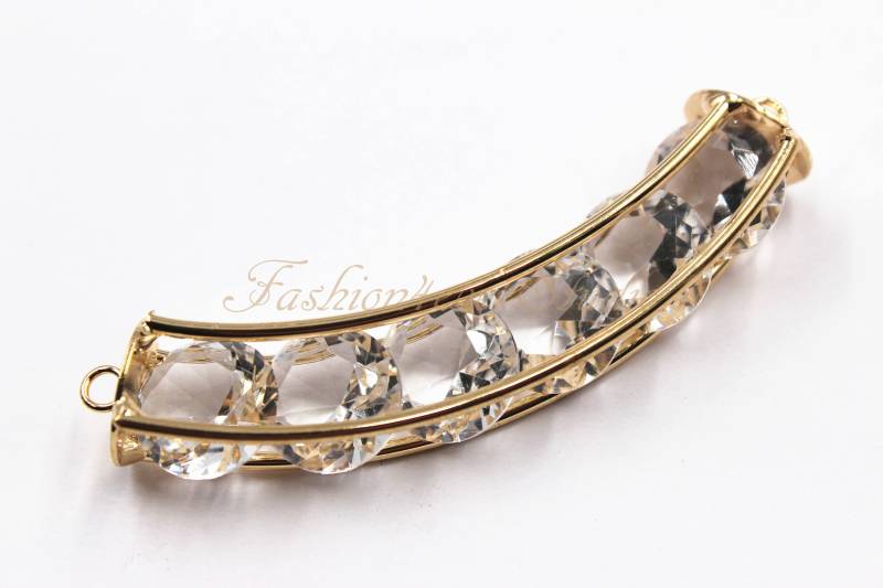 1 Ps Kristall Anhänger 12mm X 2, 5 Zoll, Vergoldet Anhänger, Glasanhänger, Klare Kristall-Anhänger, Metall-Anhänger von Fashion4everStudio