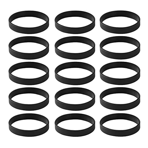 FashionCha 15 Stück Silikonarmband Armreif Sportgummiarmband Modearmband Schlichtes Blanko Design Aus Weichem Silikagel Als Souvenir Und Werbematerial für Event, Schwarz von FashionCha