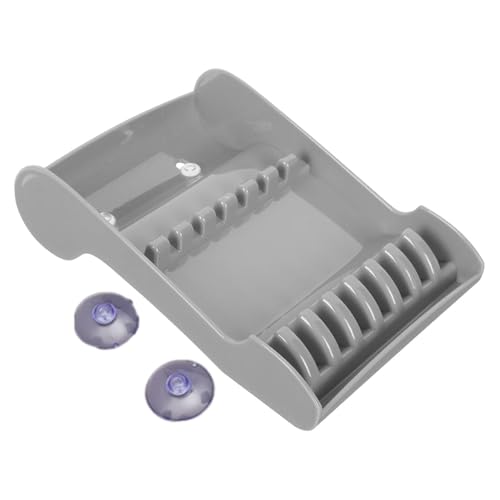 FashionCha Friseurscherenständer, Wandhalterung mit Saugnapf, Stylist-Werkzeug-Organizer, Schlitz-Design, Grau von FashionCha