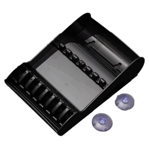 FashionCha Friseurscherenständer, Wandhalterung mit Saugnapf, Stylist-Werkzeug-Organizer, Schlitz-Design, Schwarz von FashionCha