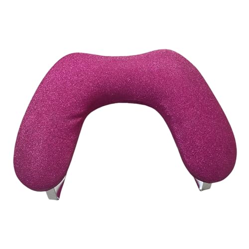 FashionCha Nagel Hand Rest Maniküre Armlehne für Nägel Tech Tragbare Maniküre Kissen PU, Dunkelpink von FashionCha