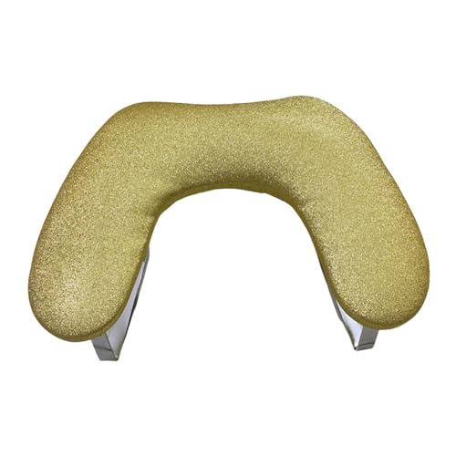 FashionCha Nagel Hand Rest Maniküre Armlehne für Nägel Tech Tragbare Maniküre Kissen PU, Gold von FashionCha